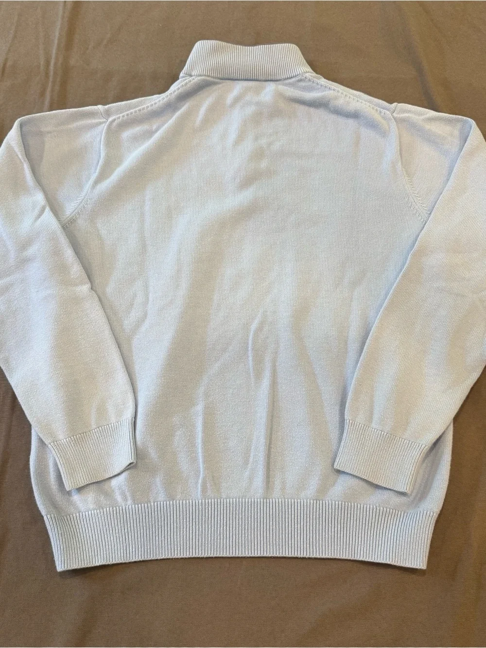 Vineyard Vines Men's Light Blue Quarter-Zip Sweater
